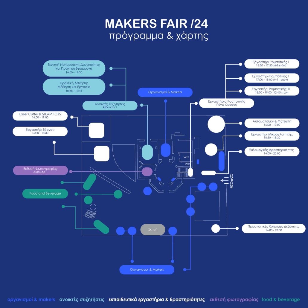ΠΡΟΓΡΑΜΜΑ & ΧΑΡΤΗΣ MAKERS FAIR – Makerspace